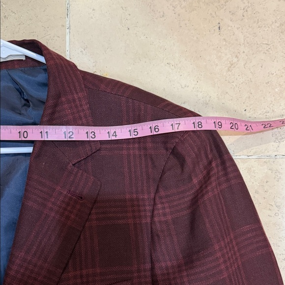 Brunello Cucinelli Dark Red Plaid Blazer - Picture 11 of 16